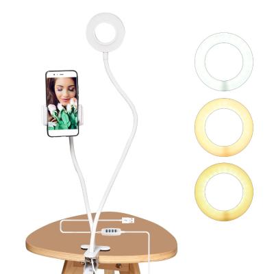 China Aluminum+PC Drop Shipping LED Selfie Ring Light Studio Sufficiency With Mobile Phone Holder For Camera Selfie LED Ring Light for sale