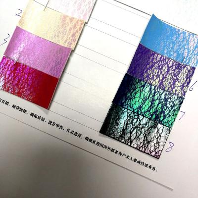 China Waterproof handbag leather for women hologram fabric printed materials for decorative shoes for sale