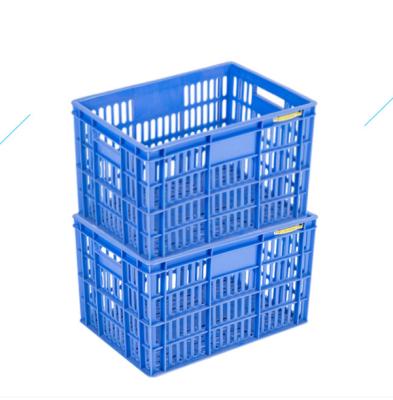 China Cheap Mesh Wholesale PE/PP Plastic Crates Price Plastic Stackable Crates For Fruits And Vegetables for sale