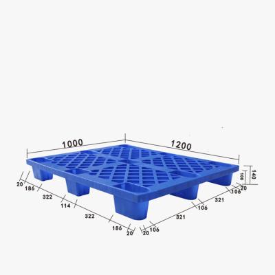 China Guangzhou Single Faced Factory Price 1200x1000 7.5KG Nine Feet Plastic Pallet for sale