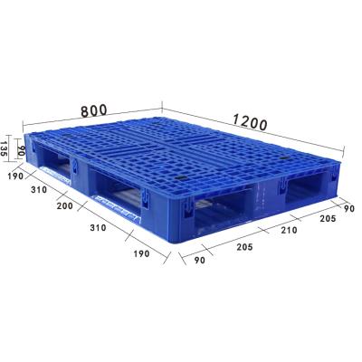 China Single Faced High Quality Plastic Euro Style Low Price 1200x800x135 Pallet For Warehouse Use for sale