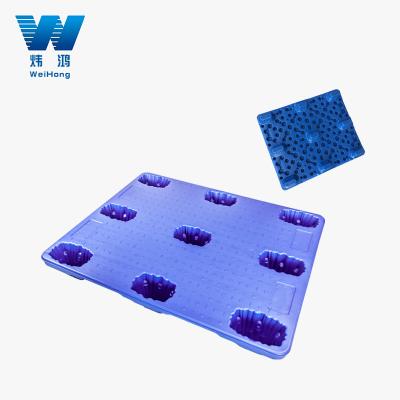 China New Style 4 Entry Blow Molding Single Faced Plastic Pallet 1-2.5T for sale