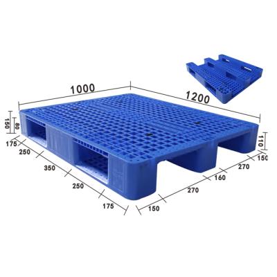 China Single Faced 1200 x 1000 Food Grade Warehouse Pallets Hygiene Flat Surface Plastic Pallets In China for sale