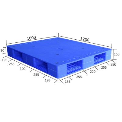 China Heavy Duty Double Face 1200x1000 Load Capacity Single Faced Plastic Pallet for tansportation for sale