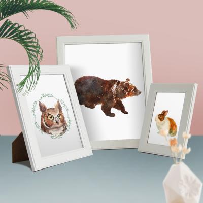 China 100% Dongjin High Quality Solid Wood Photo Frame and Color Customized Size Table Picture Frames for Home Decor and Office for sale