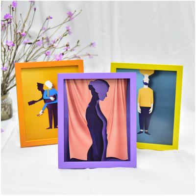 China Popular Dongjin MDF Photo Frame A4 A3 A2 Manufacturer Table Wooden Picture Frame With Glass As Gift Width And Thin Thickness for sale