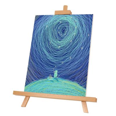 China Hot Selling Dongjin Wooden Easel Desktop Easel Stand Easel Table Display Beech Wood Foldable Painting Easel For Painting Lovers for sale