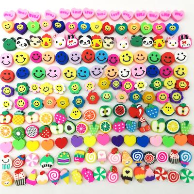 China 100pcs 10mm Smile Face Fruit Animals Hot Selling Polymer Ceramic Clay Loose Beads For Women DIY Jewelry Making Accessories for sale