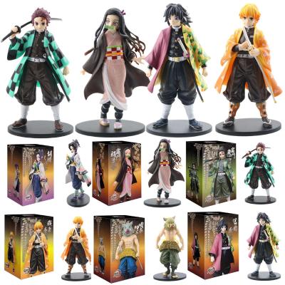 China Model Toys Zenitsu MODEL TOY Anime 16cm Demon Slayer Figure Kamado Tanjirou Nezuko PVC Action Figure Inosuke Kimetsu No Yaiba for sale