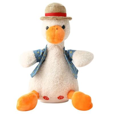 China Smart Talking Repeating Electronic Plush Toys Duck Interactive Toys For Kids Toys for sale