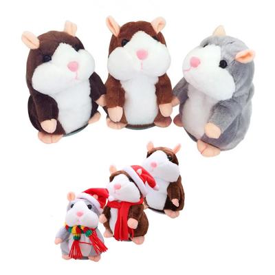 China stuffed & Stuffed Hamster Falante Mouse Pet Plush Toy Cute Talking Sound Record Toy Sound Doll Kids Educational Gifts 15cm for sale