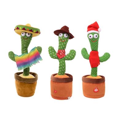 China Modern Cactus Dancing Toys Talk Plush Electronic Toys Twisting Singing Dancer Talking Novelty Funny Music Luminescent Gifts for sale