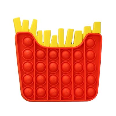 China Kid Interesting Gift Cute French Fries Shape Funny Game Toy Adult Stress Relief Mini Sensory Educational Learning Fidget Toy for sale