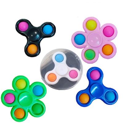 China New Silicone Toys Stirring Toy Push Pop Bubble Key Sensory Chain Spinner Simple Popit Stirring Person Toys for sale