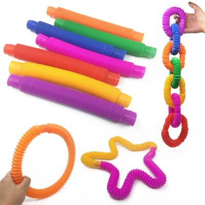 China Colorful Tubes Wiggle Toys Squeeze Push Bubble Adult Sensory Relief Simple Anti Stress Figet Toys Gift Wiggle Person for sale