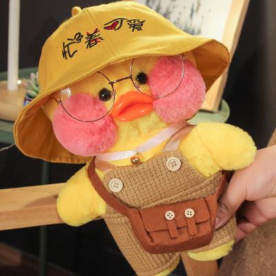 China stuffed & Cute Duck Plush Toy Stuffed Soft Kawaii Duck Doll Animal Coffee Pillow Birthday Gift From Whosale 30cm LaLafanfan Plush Toy For Kids Children for sale