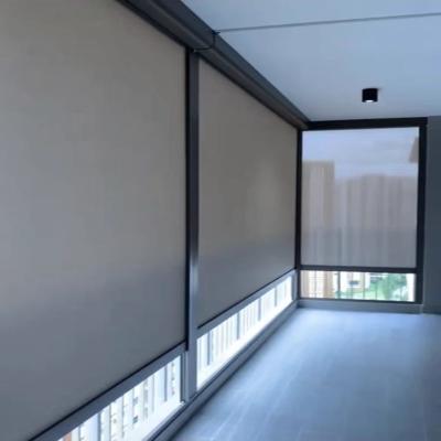 China Durable workmanship wholesale customized size for prefab homes decoration window curtain ziptrack alcony motorized roller blinds for sale