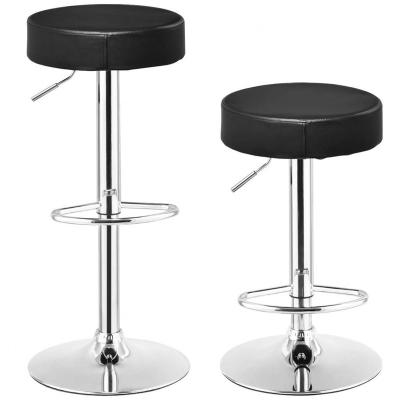 China Modern Cheap Price Modern Adjustable Fabric Round Kitchen Stools Bar Chairs for sale