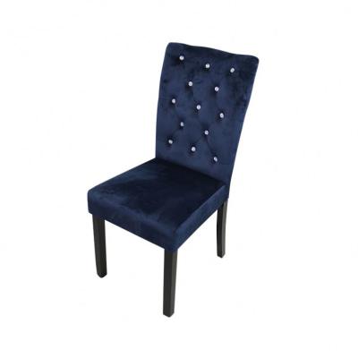 China Modern Modern Design Blue Cheap Velvet Upholstered Seat Chairs Dining for sale