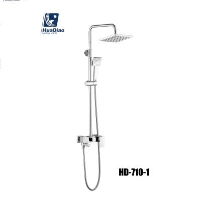 China With Sliding Bar HUADIAO Polished Bathroom Shower Mixer, In Bath Wall Mounted Shower, Stainless Steel Rain Hidden Set Shower for sale