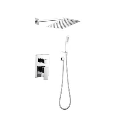 China HUADIAO Wall Mounted Concealed Sliding Bar Chrome Free Basin Recessed Body Brass Faucet Porcelain Chrome Bathroom Shower Faucet for sale