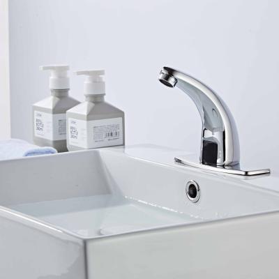 China Latest Design Faucets HUADIAO Sense Platform Mount Automatics Sensor Water Saving Hospital Faucet Automatic Smart Faucet Bathroom Faucet for sale