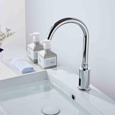 China Hot Selling Smart Sense Faucets HUADIAO Design Sensor Faucet /tap Touchless Basin Faucets New Sense Faucets Single Hole Public Sanitary for sale