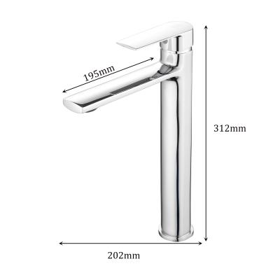 China HUADIAO Faucets Single Handle Brass Faucet Hot Sale Cold Water Mixer Tap Large Size Metered Bathroom Faucet for sale