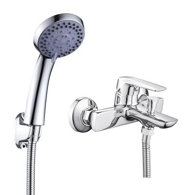 China Without sliding bar HUADIAO wall mounted shower set, indoor shower water mixer, bathroom accessories for shower for sale