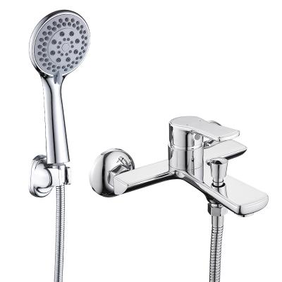 China Without Slide Bar HUADIAO Brass Sanitary Ware Faucet, Polished Chrome Bathroom Faucet, Heavy Unique Design Shower Faucet for sale