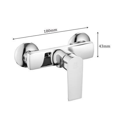 China Latest Design HUADIAO 2022 Brass Mixer Tap Wall Mounted Shower Faucets Expose Shower Mixer Taps for sale