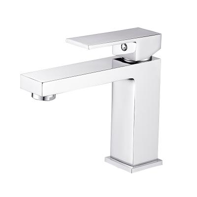 China Cold& HUADIAO Water Handle Designer Faucet Brass Faucet Hot Single Bathroom Sink Facet Vanity Mixer Tap Bathroom Sanitary for sale