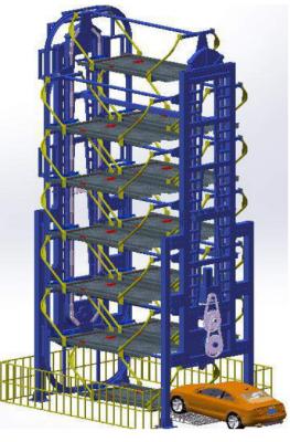 China 2350kg Intelligent Horizontal Car Parking System 9 Levels 16 Cars for sale