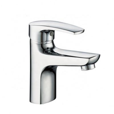 China Modern Zinc Handle Single Lever Deck Mounted Basin Faucet Polished High Quality Brass Mixer Tap for sale