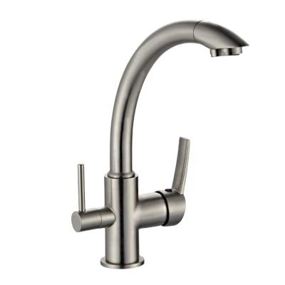 China Popular Kitchen 3 Way Mixer Taps High Quality Brass Streamlined Drinking Water Sink Faucet kichen Mixer Tap for sale