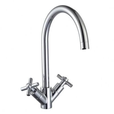 China Modern Chrome Plated Contemporary Design Brass Cartridge Bathroom Brass Kitchen Sink Faucet for sale