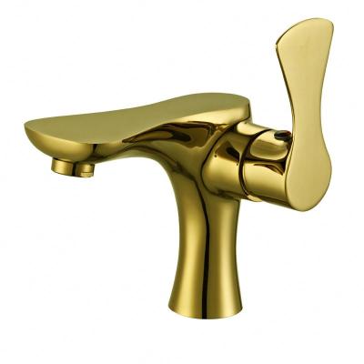 China Hotel Modern High Quality Gold Bathroom Faucet Factory Supply Brass Basin Mixer Taps for sale