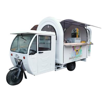 China Electric Vegetable Processing Factory Tricycle Food Cart Enclosed Street Mini Food Truck For Sale Electric Hot Dog Cart for sale