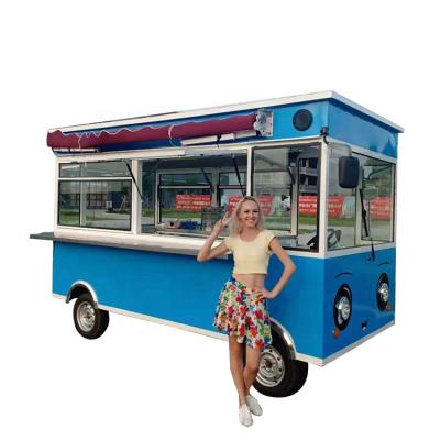 China YANZHIMEI factory outdoor street food truck coffee ice cream food cart bbq pizza food vegetable trailer for sale for sale