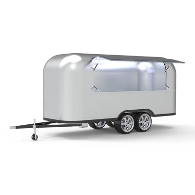 China Vegetable processing factory factory price airstream food trailer stainless steel food cart mobile kitchen shop for sale for sale