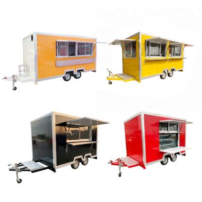 China Accept customization warranty street fast food truck coffee ice cream cart fast food trailer with stainless steel for sale for sale