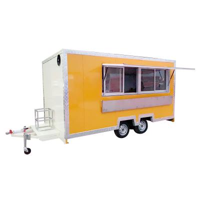 China Outdoor mobile mobile food truck trailer food trailer vegetable processing factory food kitchen for sale for sale