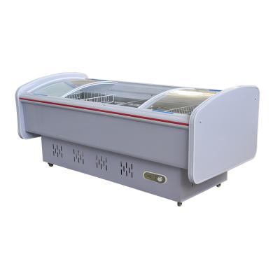 China 220V 201 Supermarket Stainless Steel Supermarket Freezer Freezer Island Freezer Supermarket Refrigeration Shopping Malls/Shopping Malls for sale