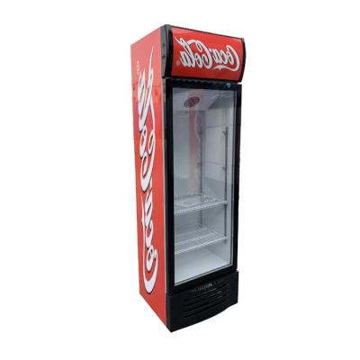 China Single-temperature best single door display commercial glass drink coolers upright beverage fridge for sale for sale