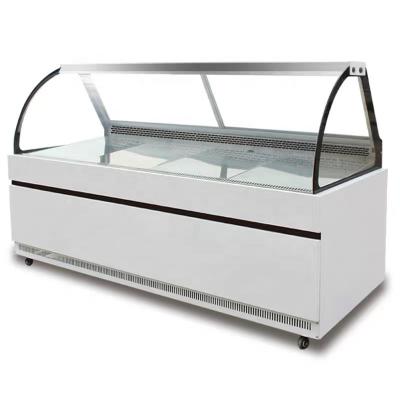 Chine Single-Temperature Commercial Meat Display Refrigerator Showcase Supermarket Butcher Grocery Blister Meat Server Fish Food Display Fridge Chiller à vendre