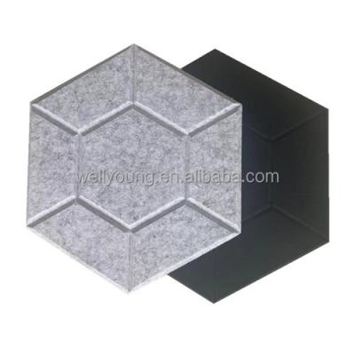 China Highly Effective Sound Absorption Sound Absorbing PET Soundproof Panel High Quality Polyester Acoustic Panel for sale