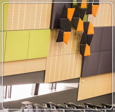 China Sound Shield Wall Panel Acoustic Foam Panels Polyester Sound Barrier for sale