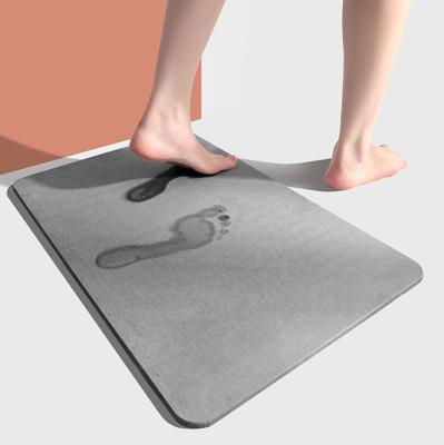 China Sustainable Quick Dry Natural Super Absorb Water Diatomite Bath Mat New Anti-Slip Bathroom Products for sale