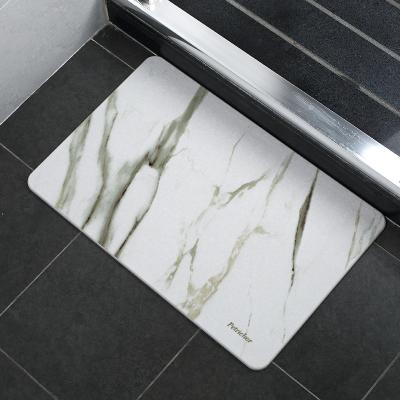 China Diatomite Bath Mat Water Absorption Hard Durable Quick Drying Door Mat for sale