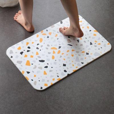 China Sustainable Hot Selling Custom Soft Diatomite Bath Mat Cartoon Floor Mat for sale